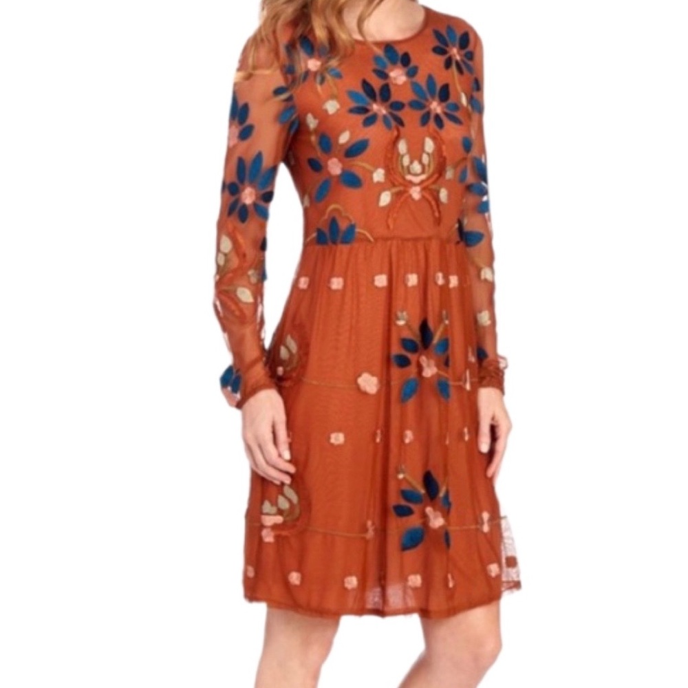 Philosophy , Floral boho embroidered dress